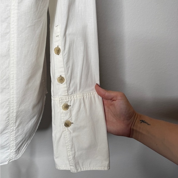 We The Free Long Sleeve White Button Down Size S - Picture 6 of 10